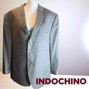 Indochino Cashmere Blazer - Luxurious Gray Sport Coat 46R